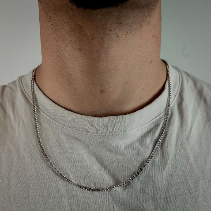 Miami Cuban Link Chain – 3mm – Weissgold – Bild 4