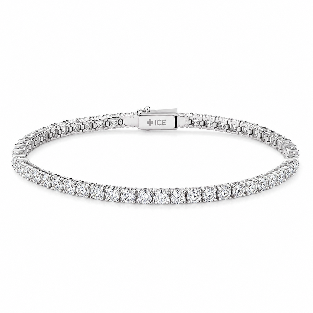 Moissanite VVS Tennis Armband – 3mm – Echtsilber