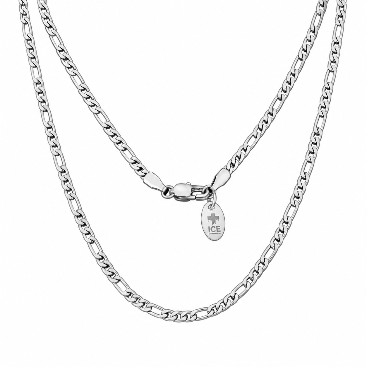 Figaro Kette – 3mm – Weissgold