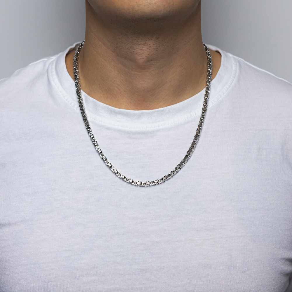 Königskette - 4mm - Weissgold – Bild 3