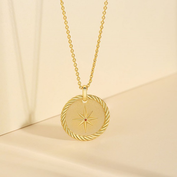 Polaris Gold Coin Necklace Set - Silver - 18k Gold – Bild 5