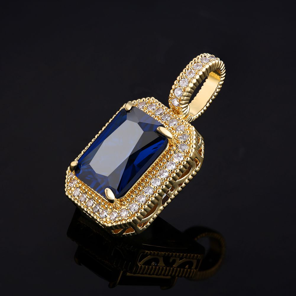 Blue Sapphire Anhänger – 14K Gold – Bild 4