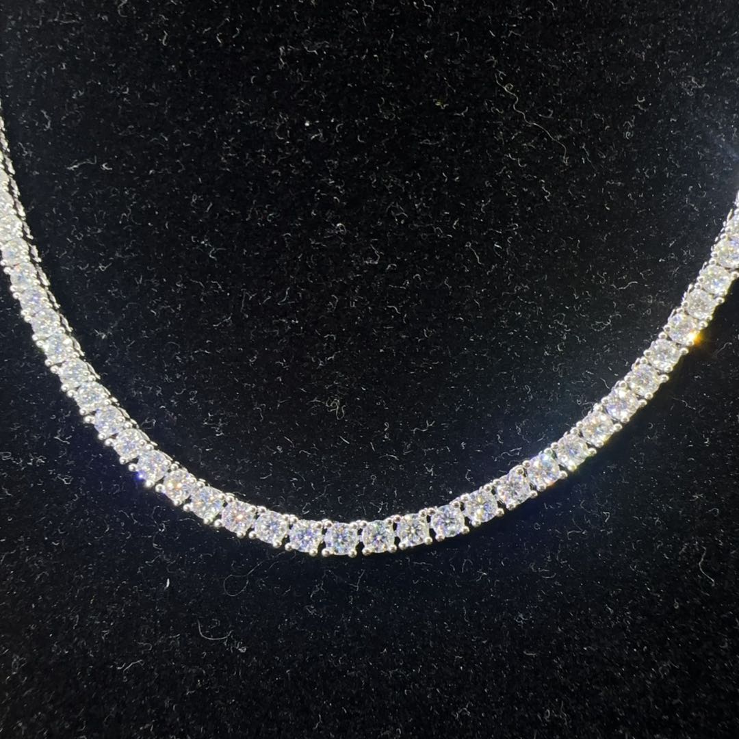 Moissanite VVS Tennis Chain – 3mm – Echtsilber – Bild 6